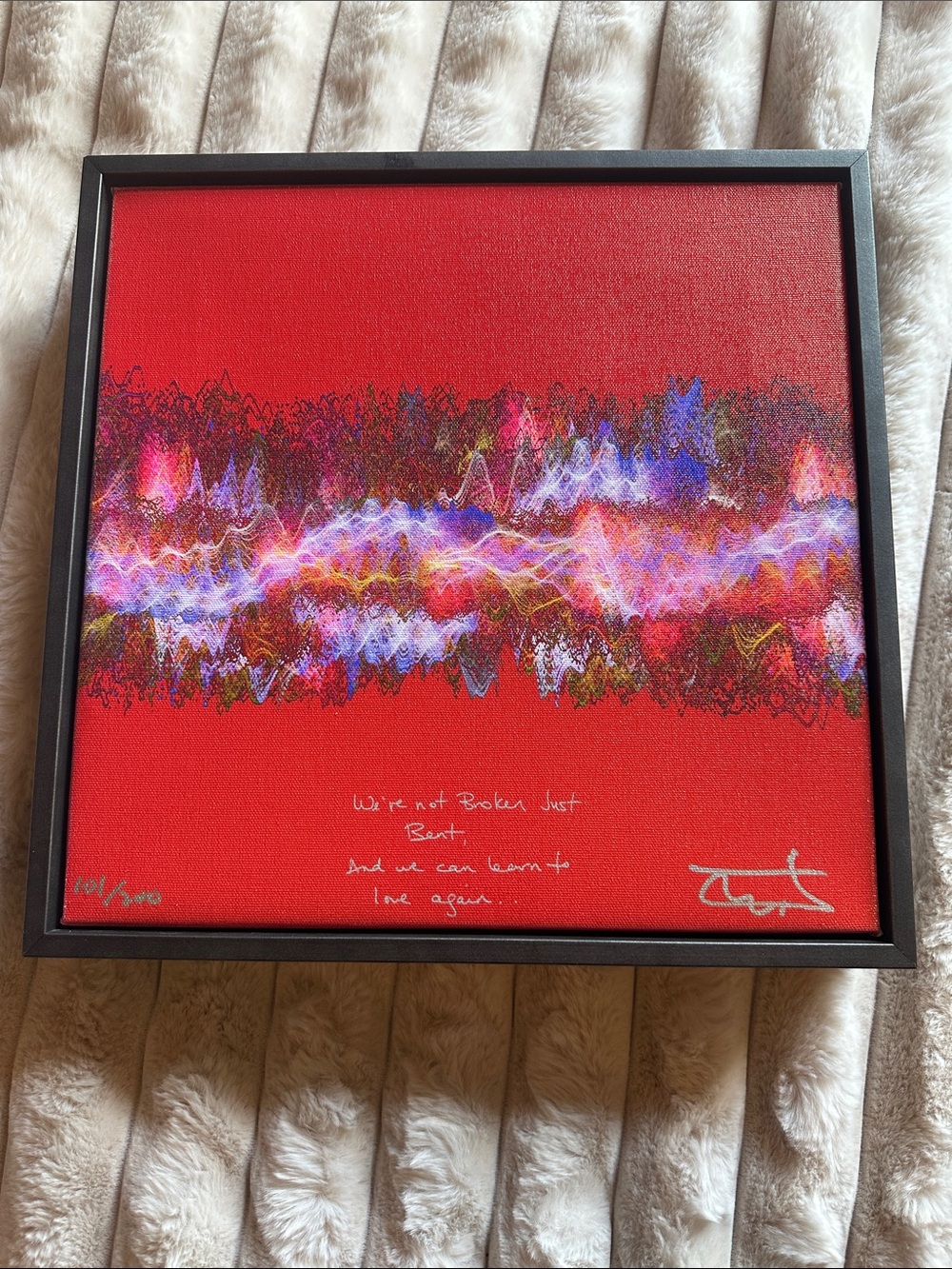Give Me A Reason Soundwaves Art by Tim Wakefield in collaboration with Pink
